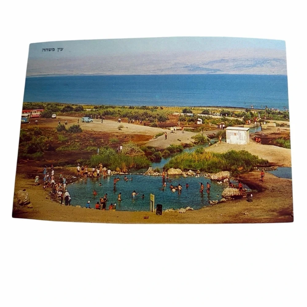 Ein Mishchat Israel Postcard — Natural Spring & Lake View